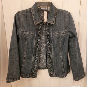 Denim Ruffle Jacket